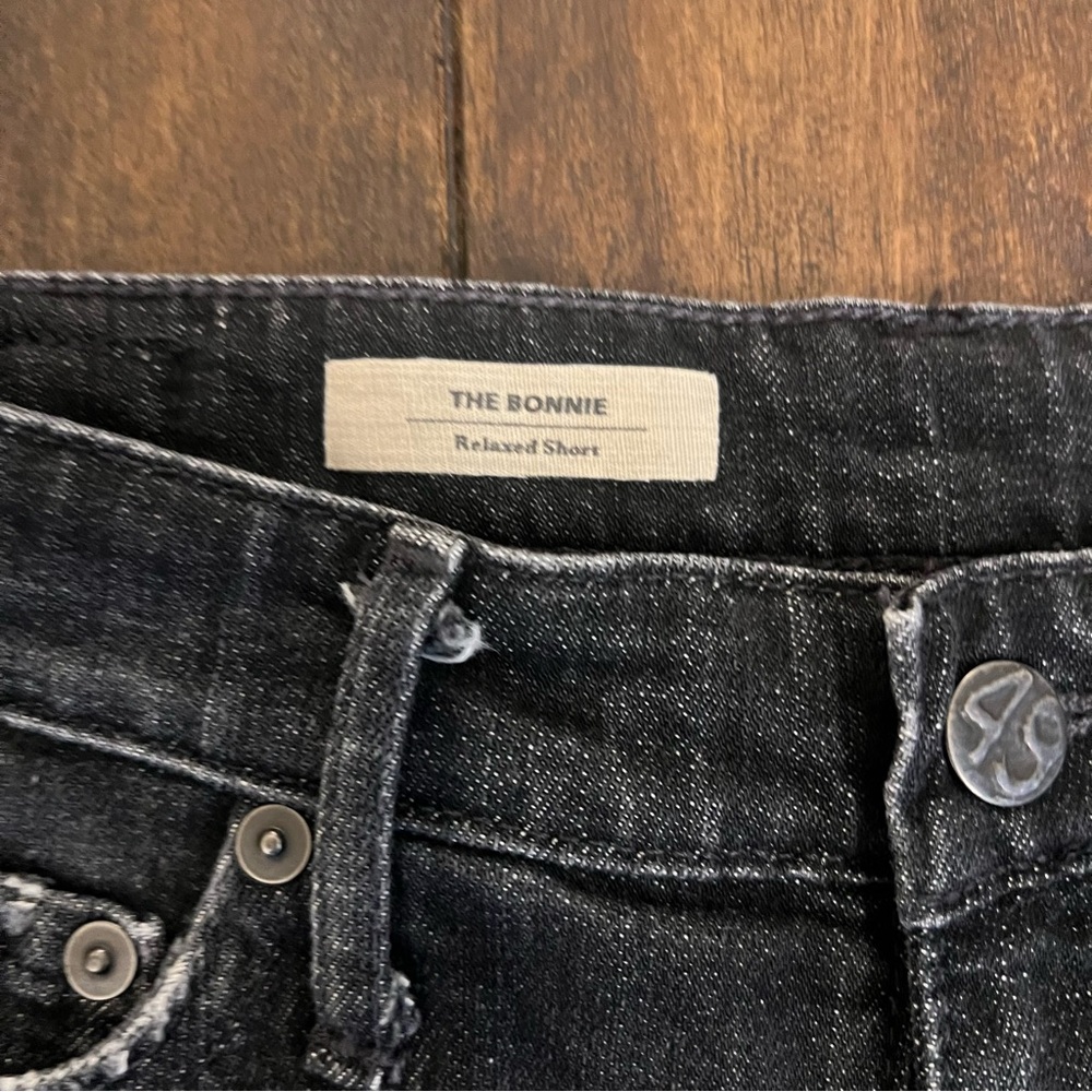 AG Jeans Cut Off Denim Shorts Bonnie Black size 25 - Picture 2 of 7